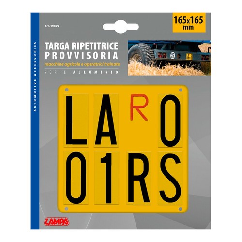 Targa provvisoria ripetitrice - provvisoria,
