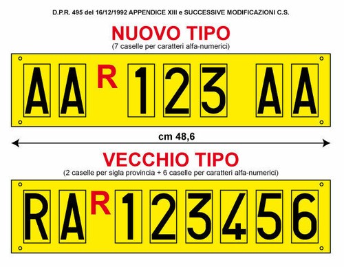 Targa ripetitrice alluminio - targa,